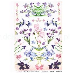 CADENCE Papier ryżowy  format A4  ( 274 ) irysy